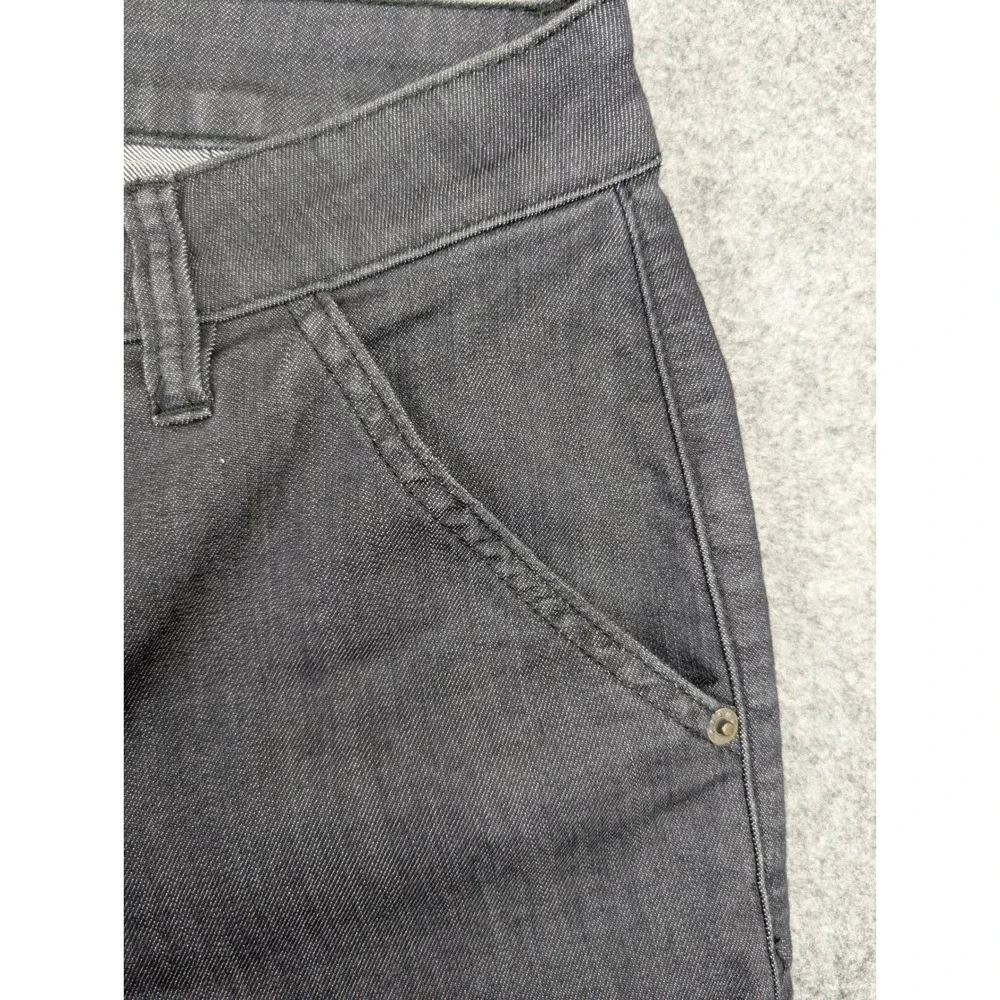 Prana Women Charcoal Gray Organic Cotton Stretch Straight Leg Pants Size 8‎ RG